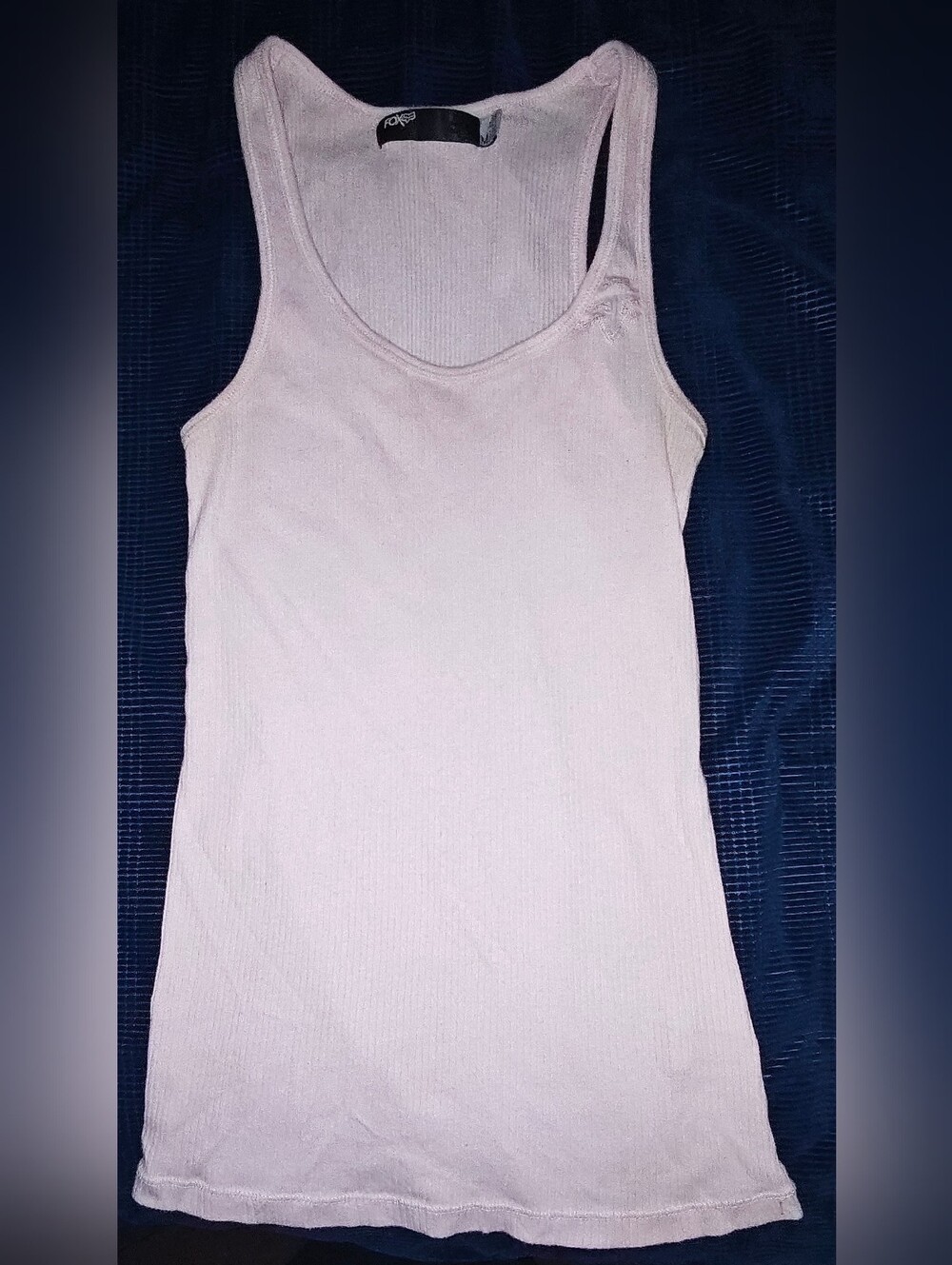 FOX Ribbed Light Pink Vintage Tank Top